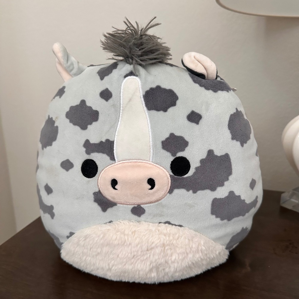 Squishmallows Kellytoy Grey Spotted Horse Donkey Plush 9"  Stuffed Animal Toy
